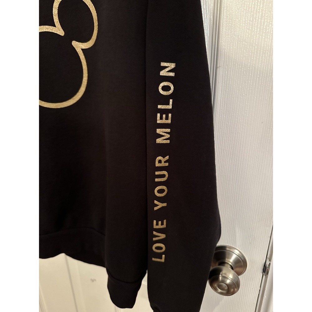 Disney X Love Your Melon Black Mickey Mouse Crewneck- Adult Womens Small - Picture 2 of 9